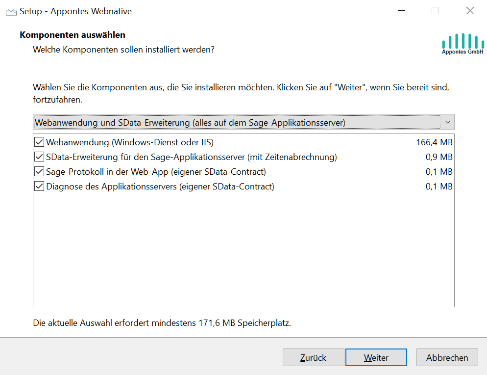 Setup: Komponenten – alles auf einem Server